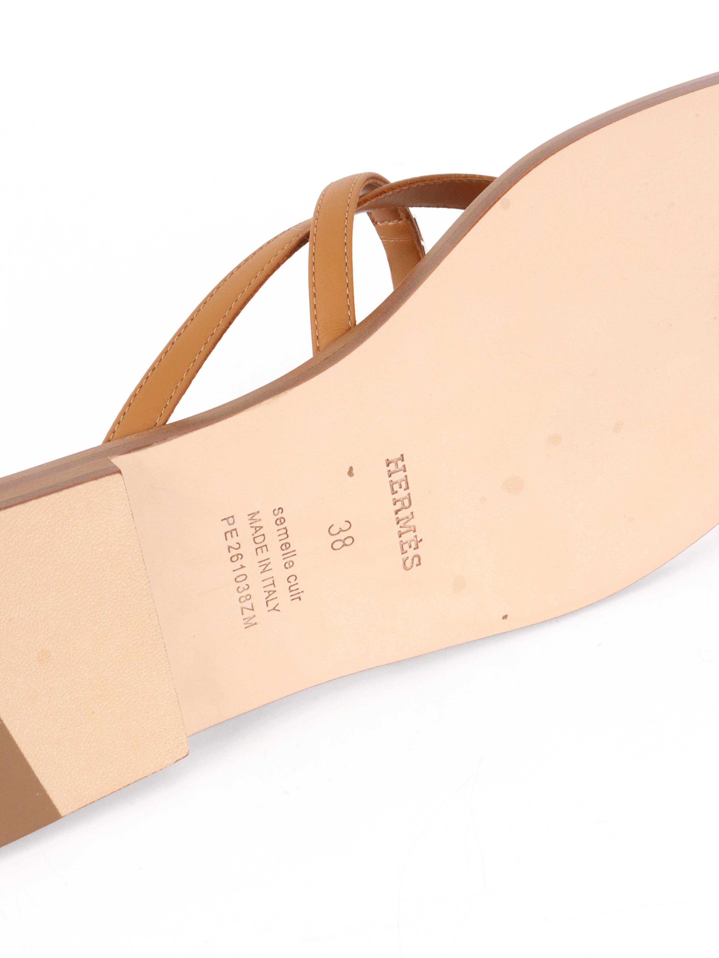 Hermes Naturel Miss Sandals .