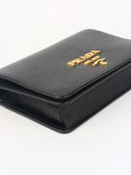 Prada Black Mini Saffiano Leather Bag.