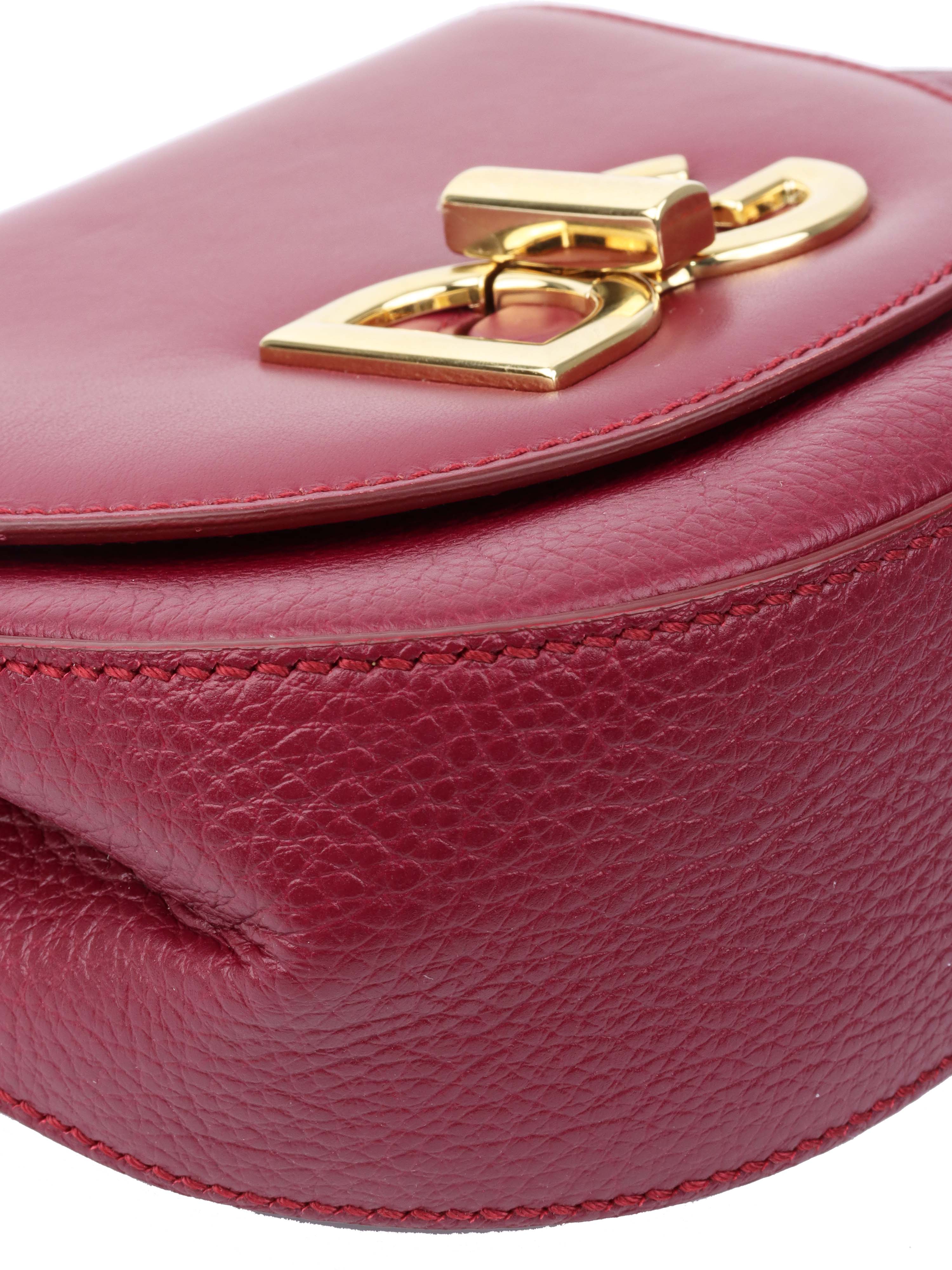 Dolce & Gabbana Burgundy Chain Shoulder Bag.