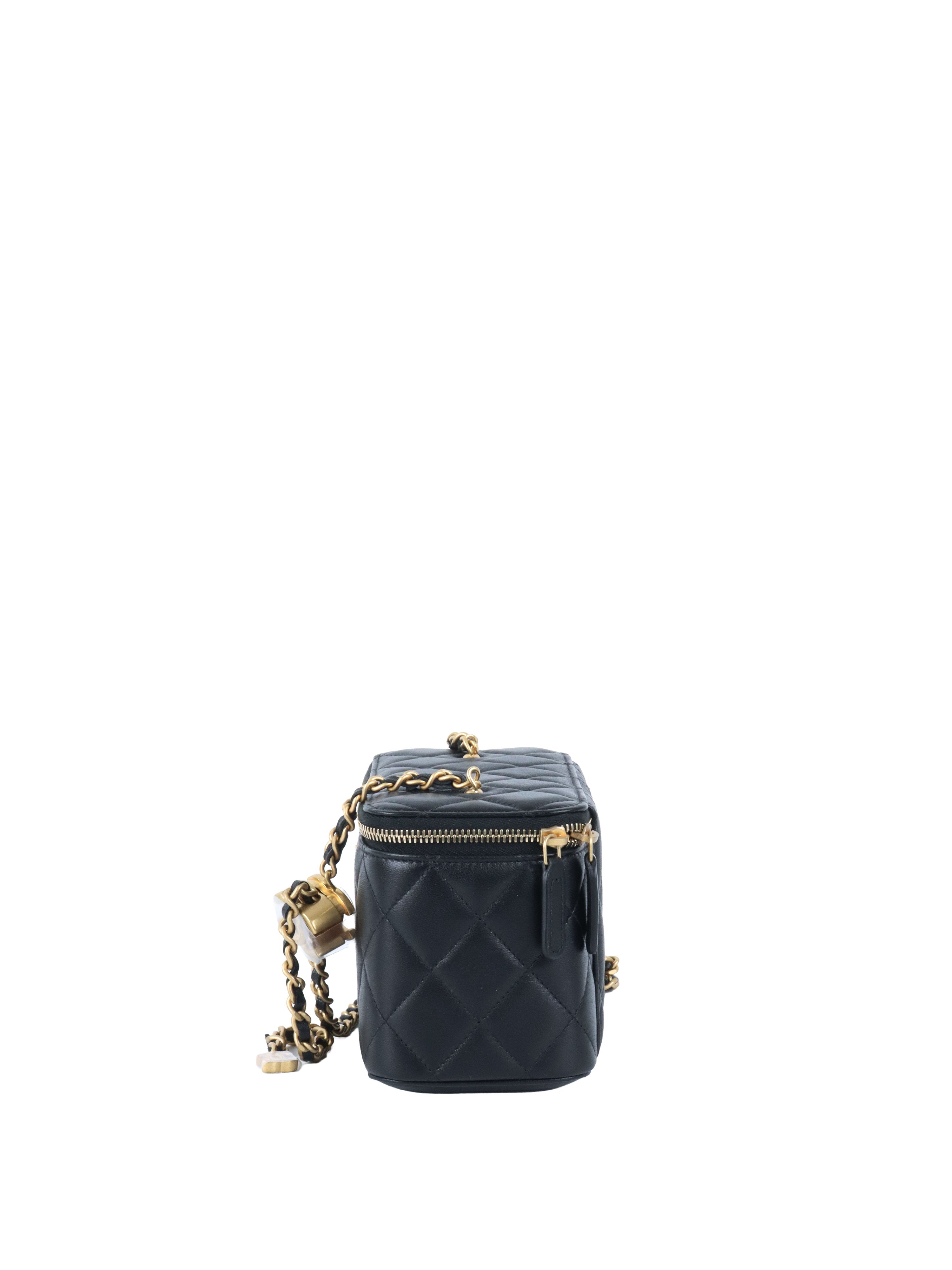 Chanel Lambskin Quilted Small Vanity Case