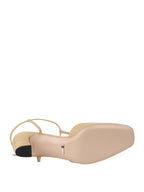 Gucci Beige Petite GG Slingback Pump.
