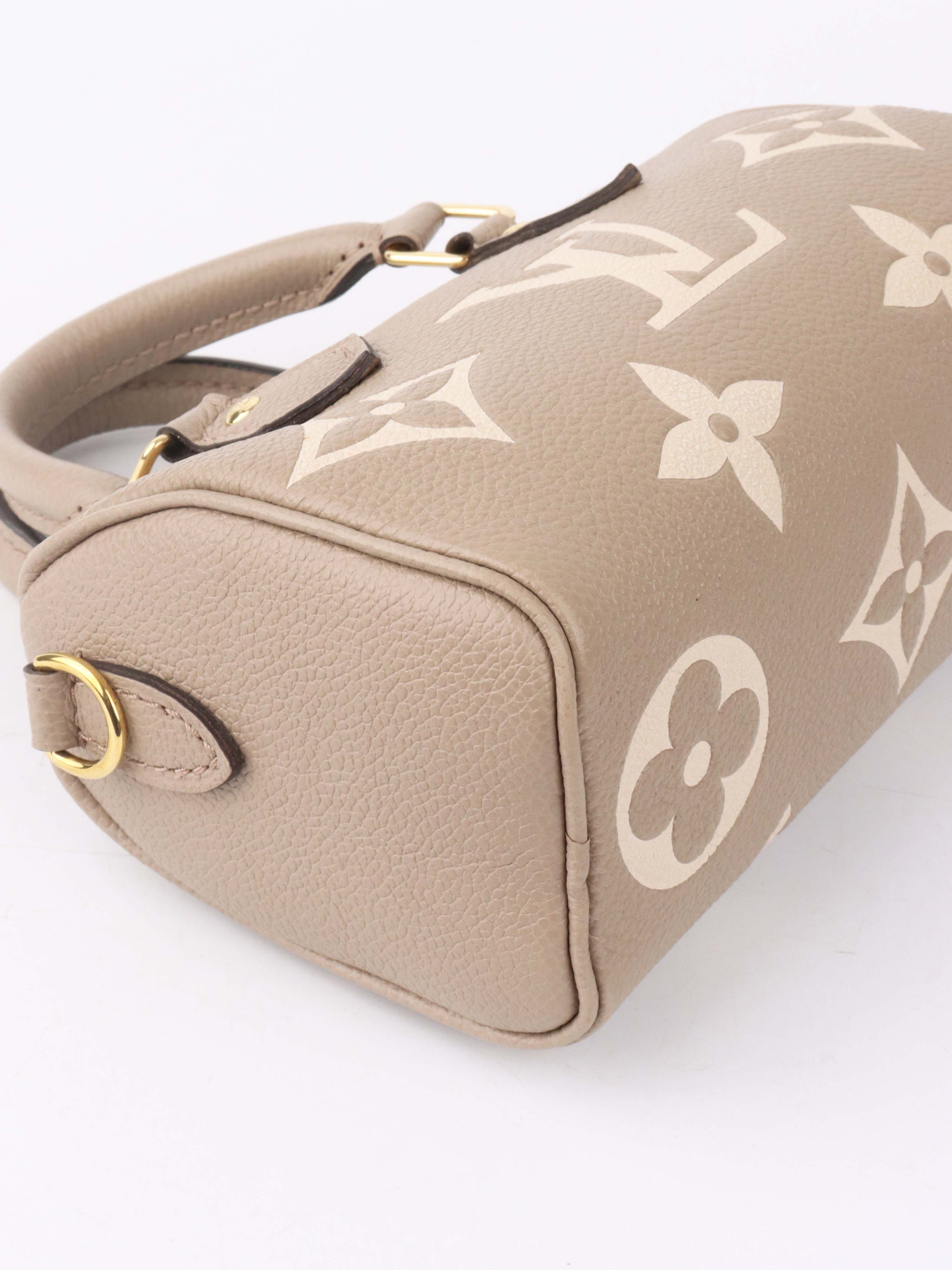 Louis Vuitton Cream Empreinte Nano Speedy Bag