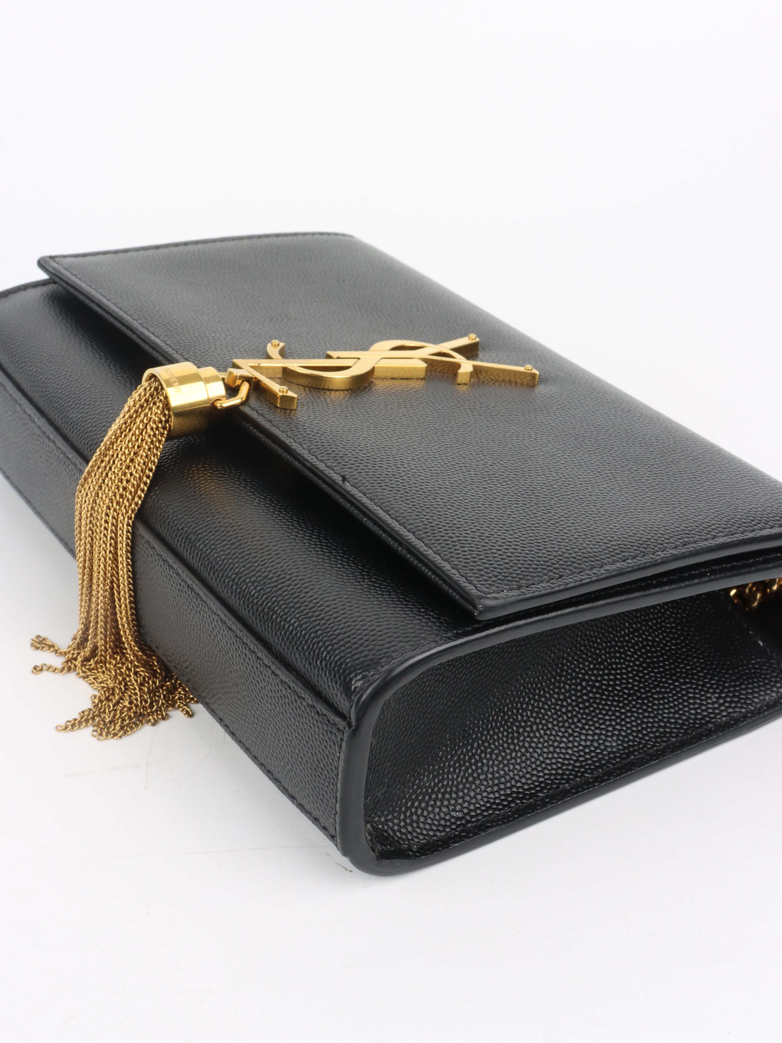Saint Laurent Black Small Kate Tassel Shoulder Bag