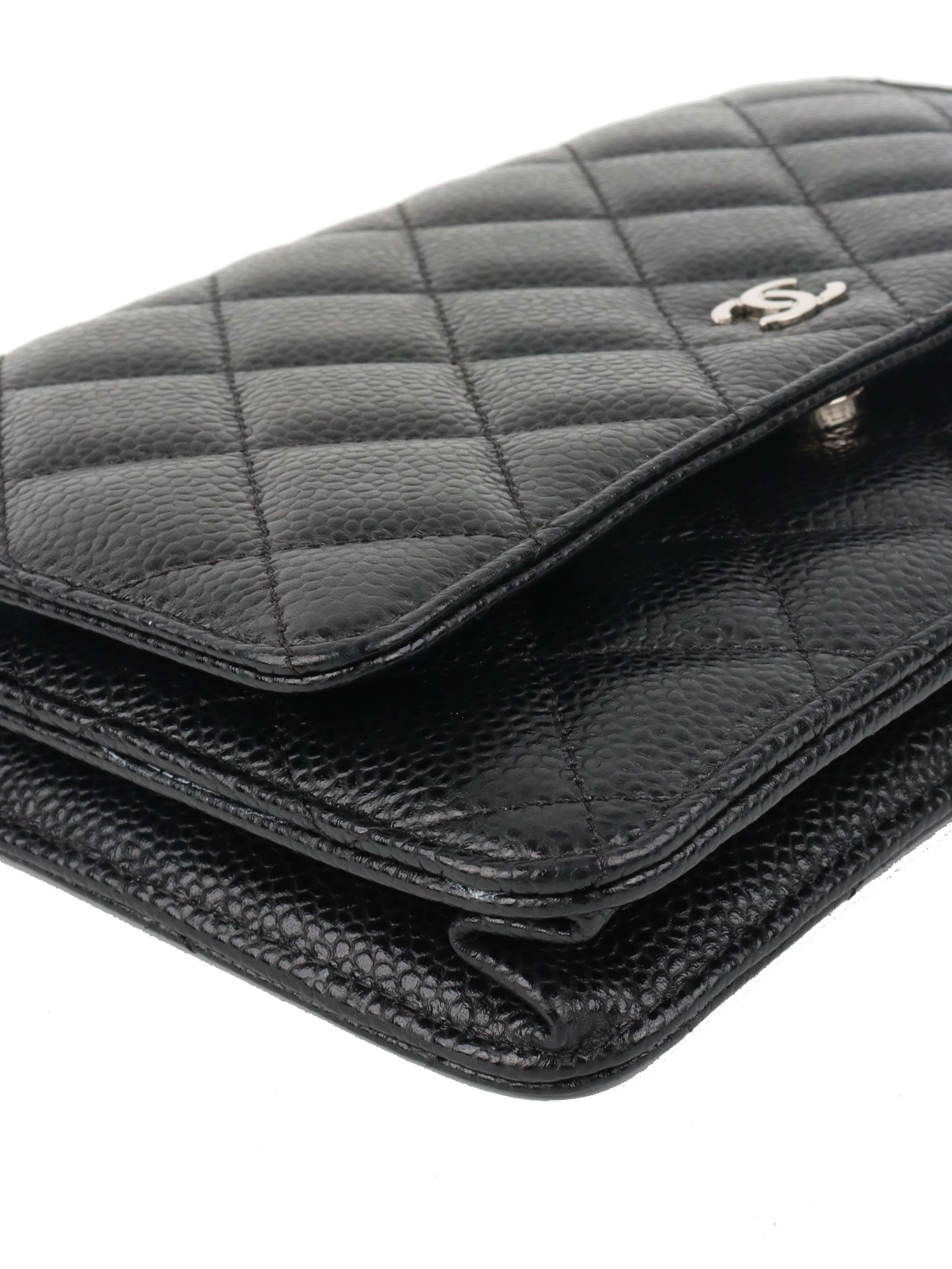 Chanel Caviar Black Wallet on Chain SHW.