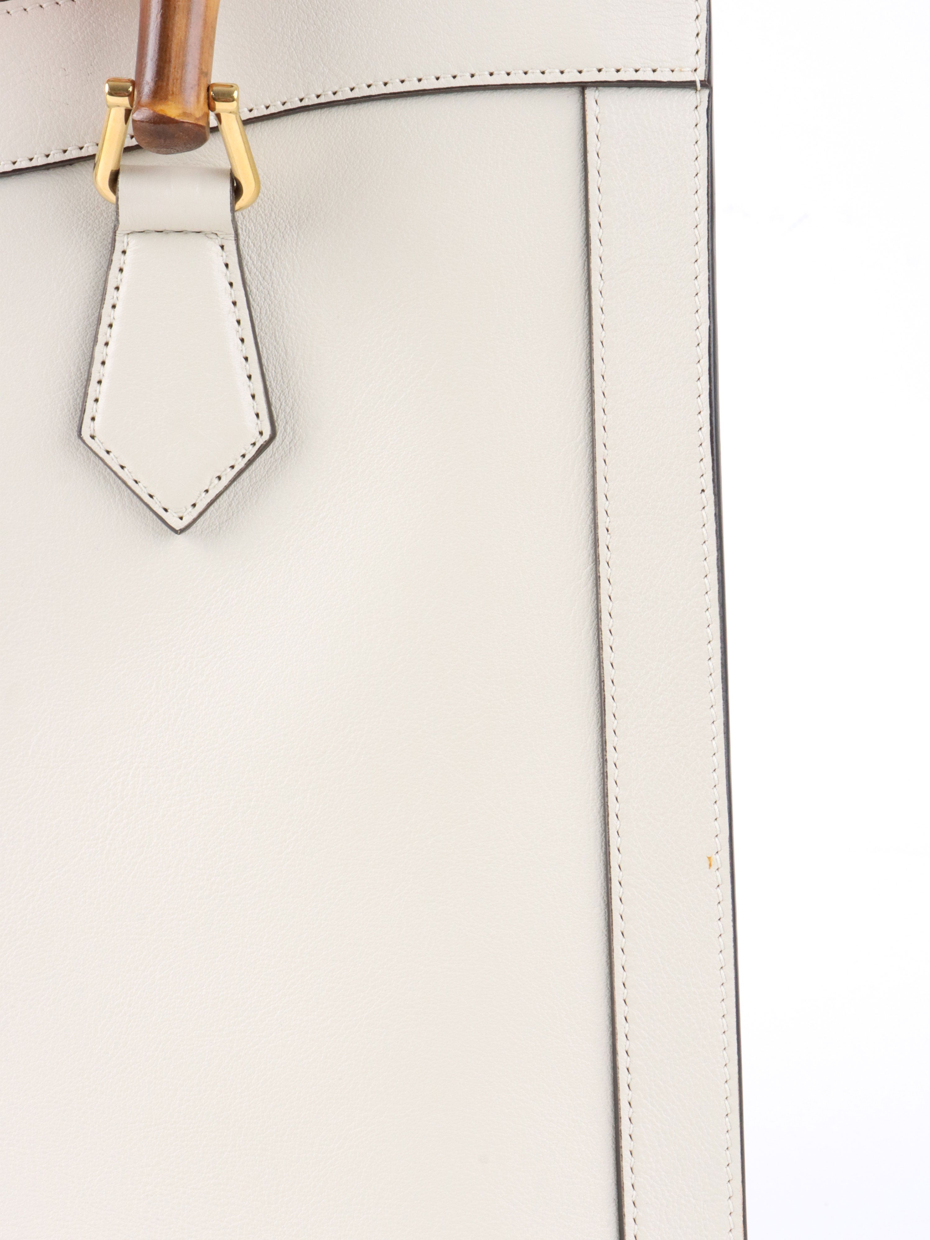 Gucci White Diana Large Tote Bag