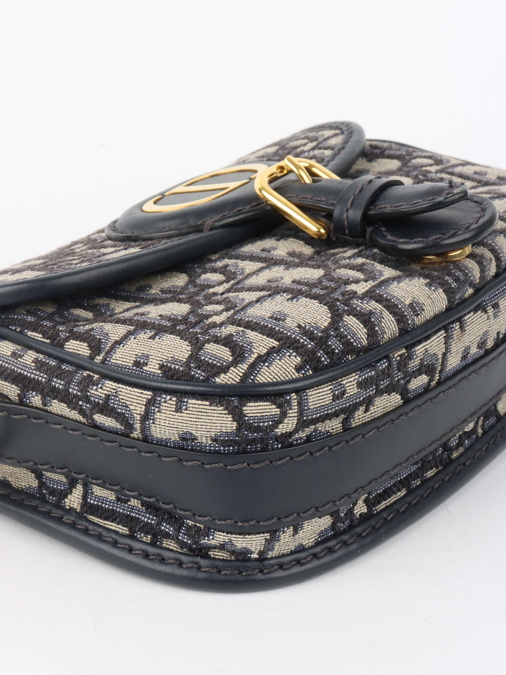 Dior Small Blue Oblique Bobby Bag.