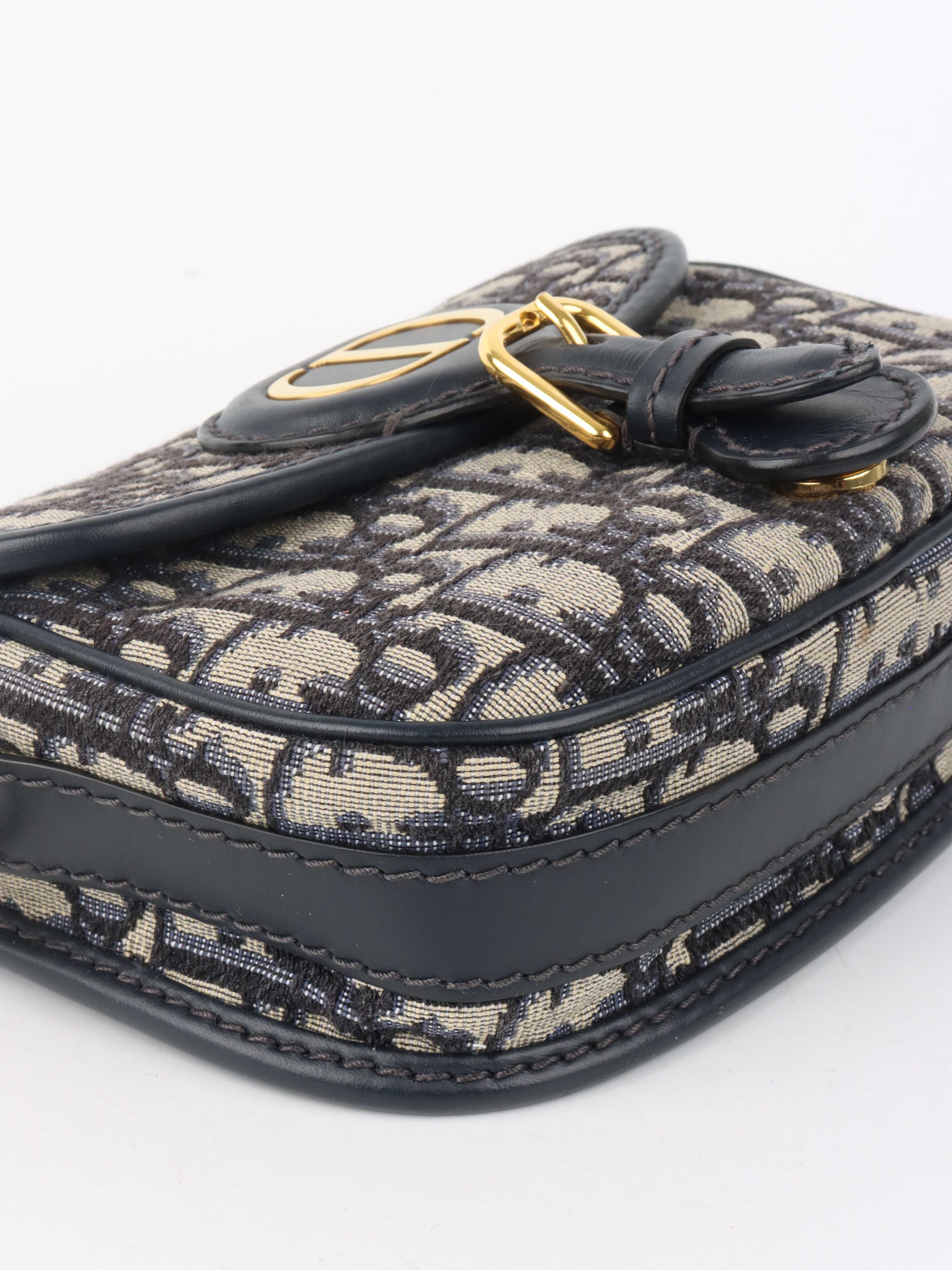 Dior Small Blue Oblique Bobby Bag.