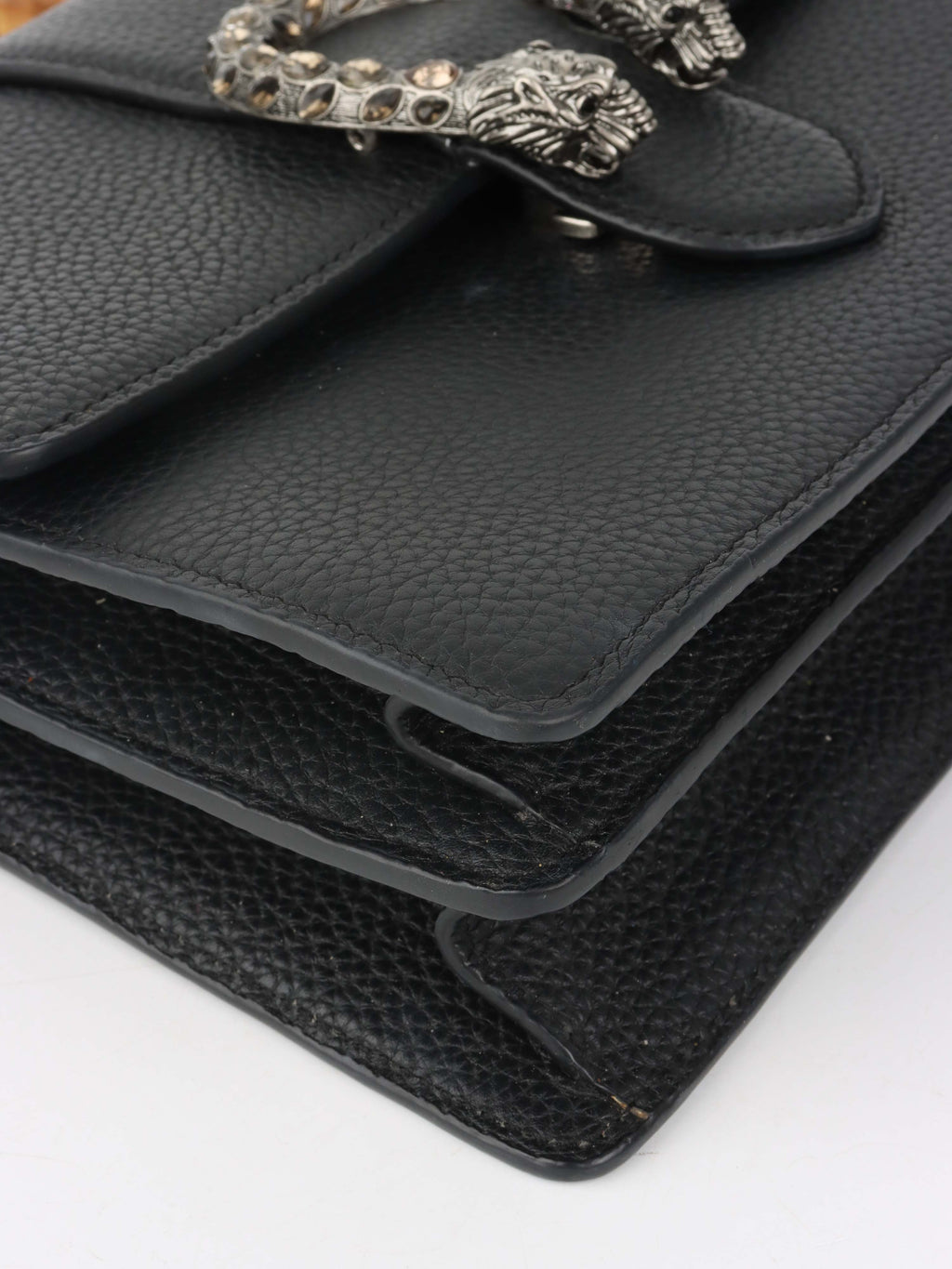 Gucci Black Dionysus bag with bamboo handle.