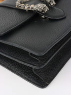 Gucci Black Dionysus bag with bamboo handle.