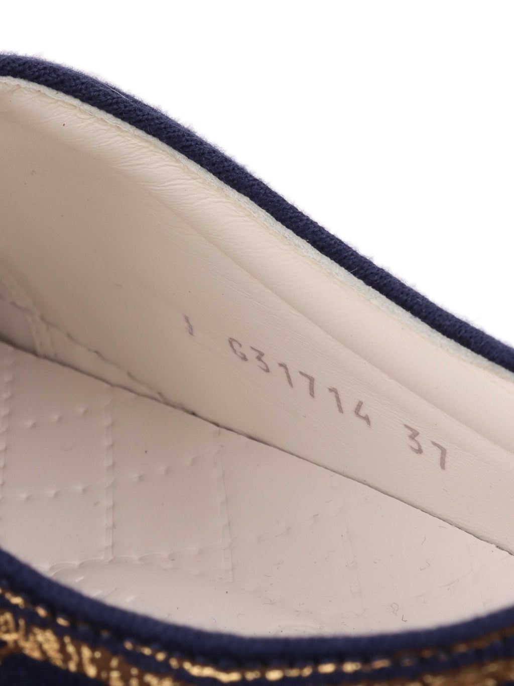 Chanel Navy Sneakers.