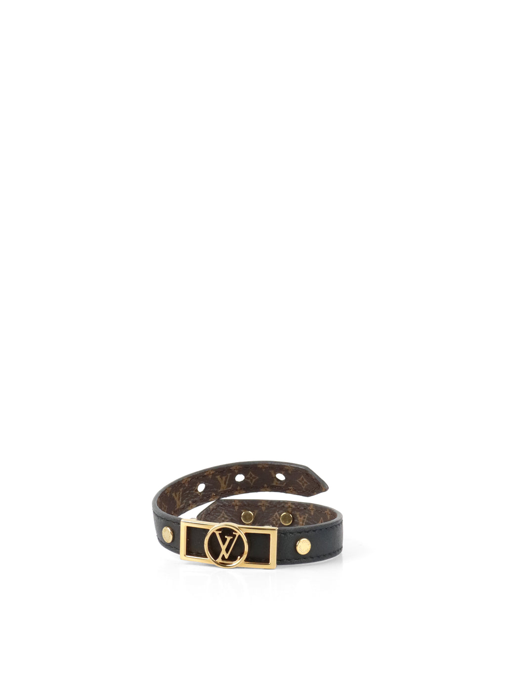 Louis Vuitton Black/Gold Dauphine Bracelet 19
