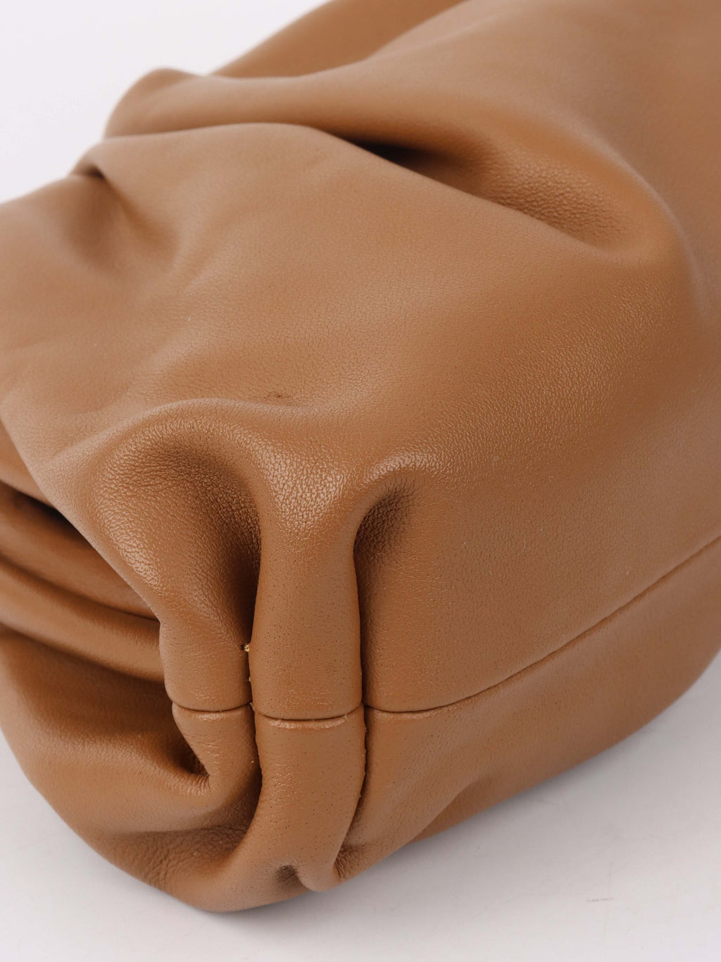 Bottega Veneta Mini Pouch in Tan.