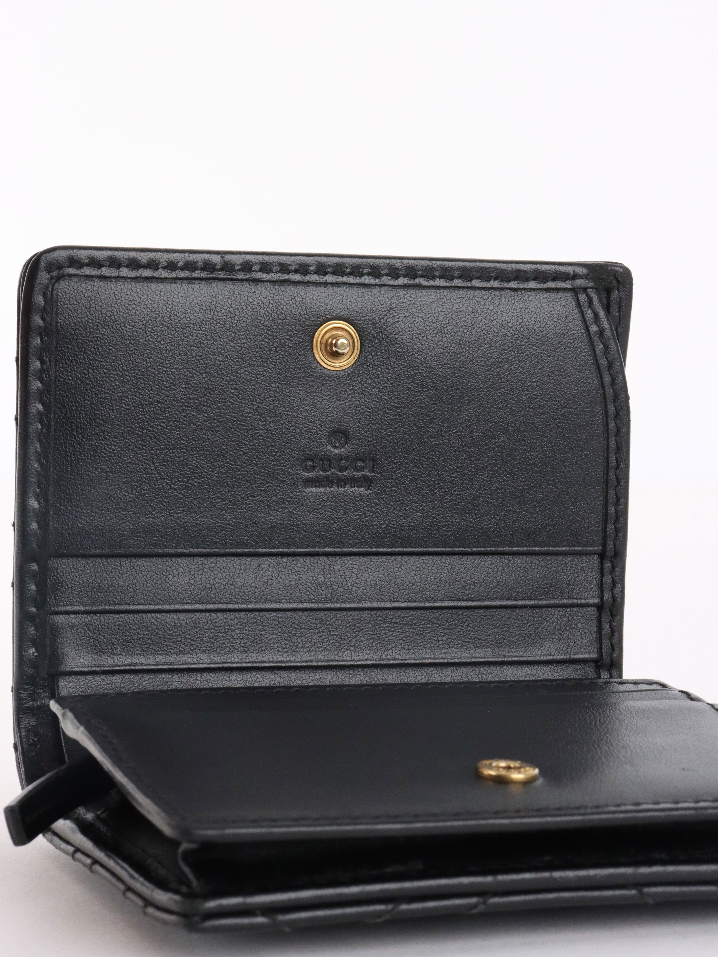 Gucci Black GG Marmont Card Case Wallet