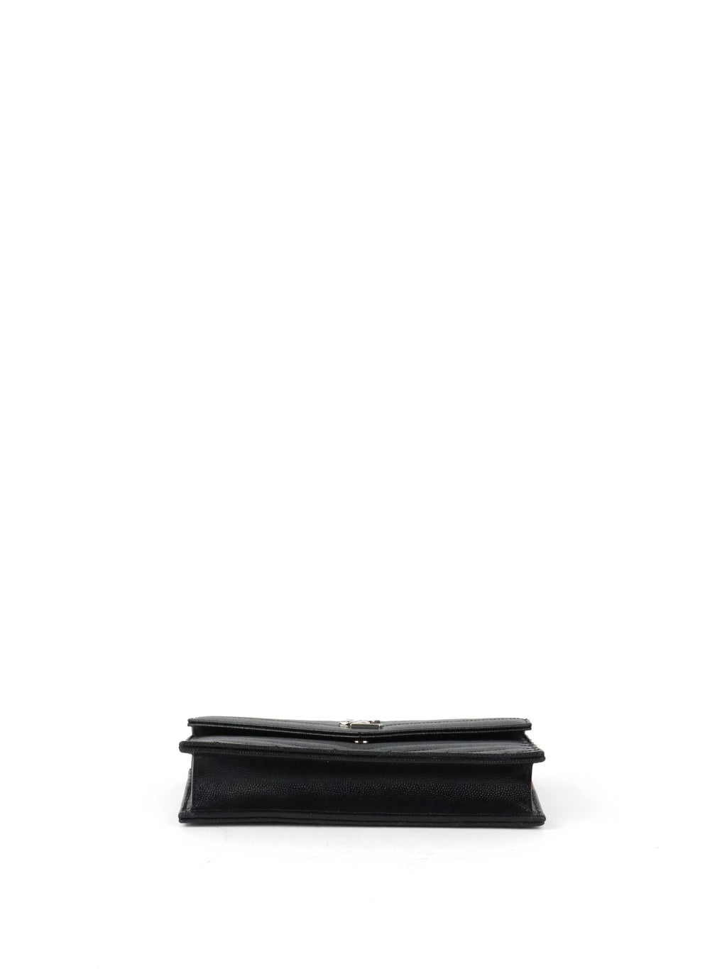 Saint Laurent Black Cassandre Envelope Chain Wallet