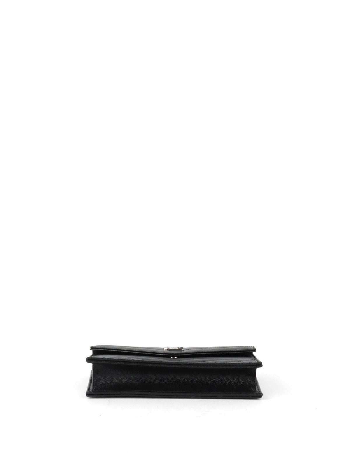Saint Laurent Black Cassandre Envelope Chain Wallet