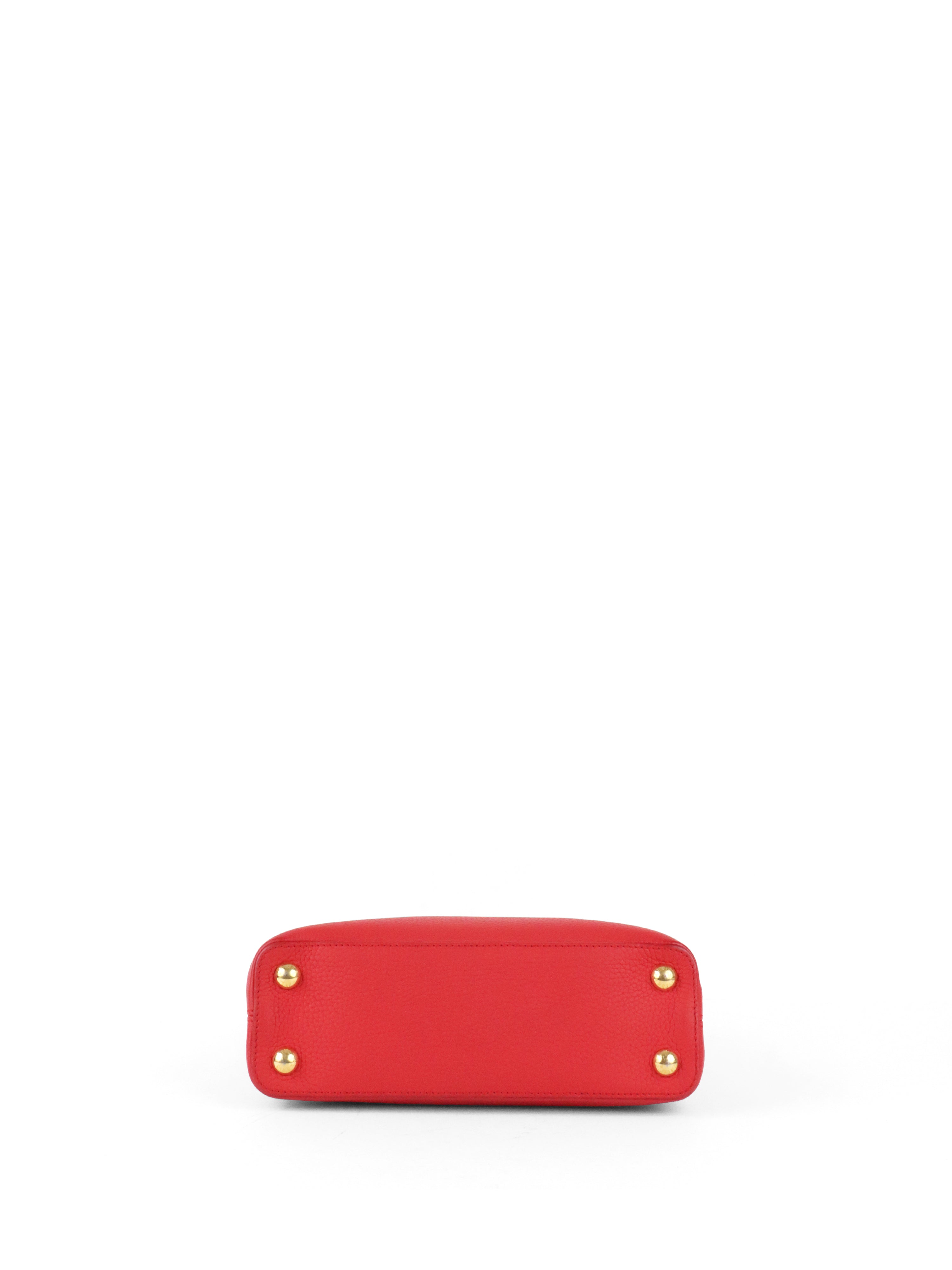 Louis Vuitton Red Capucines BB GHW