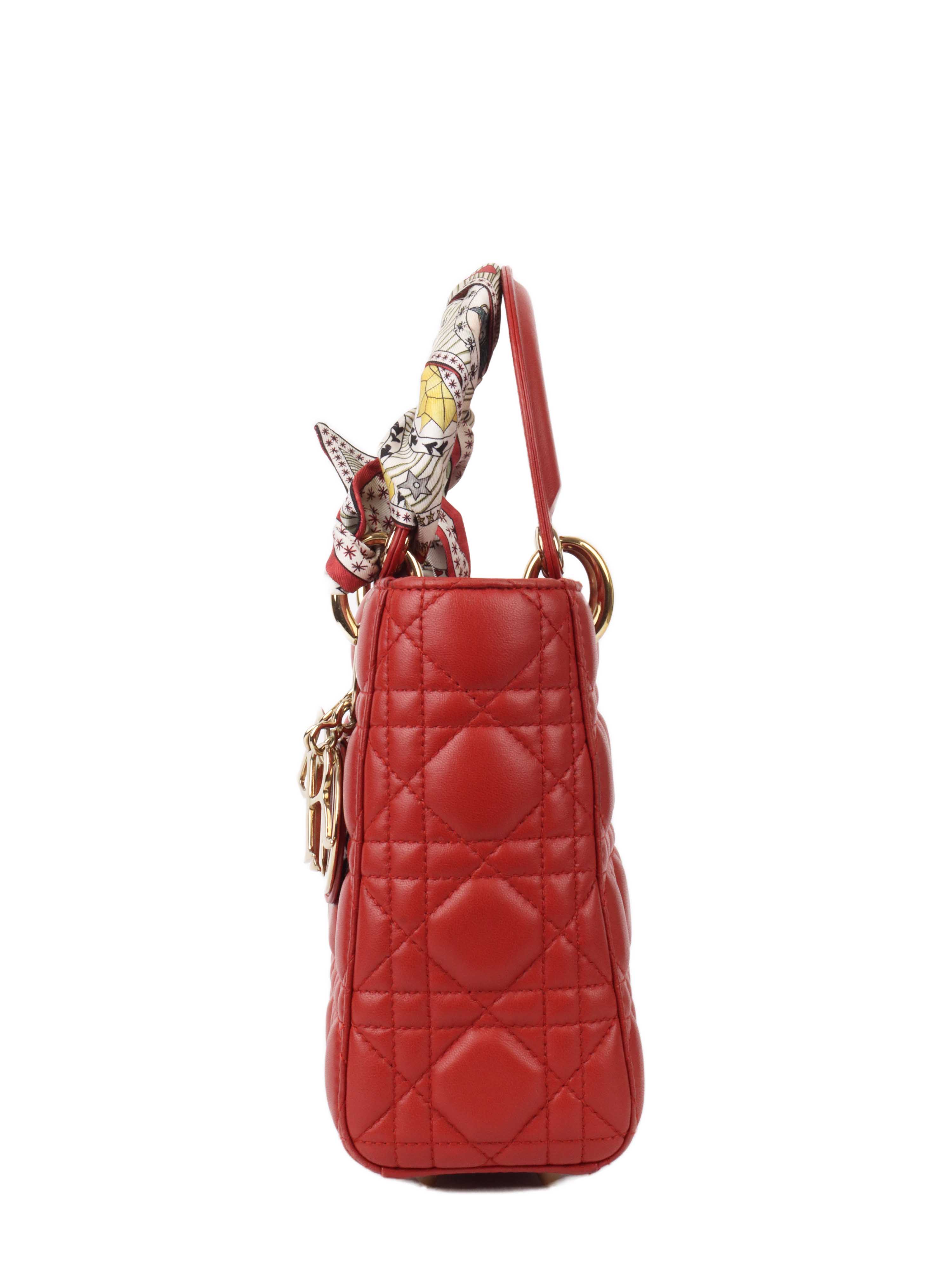 Lady dior 2024 small red