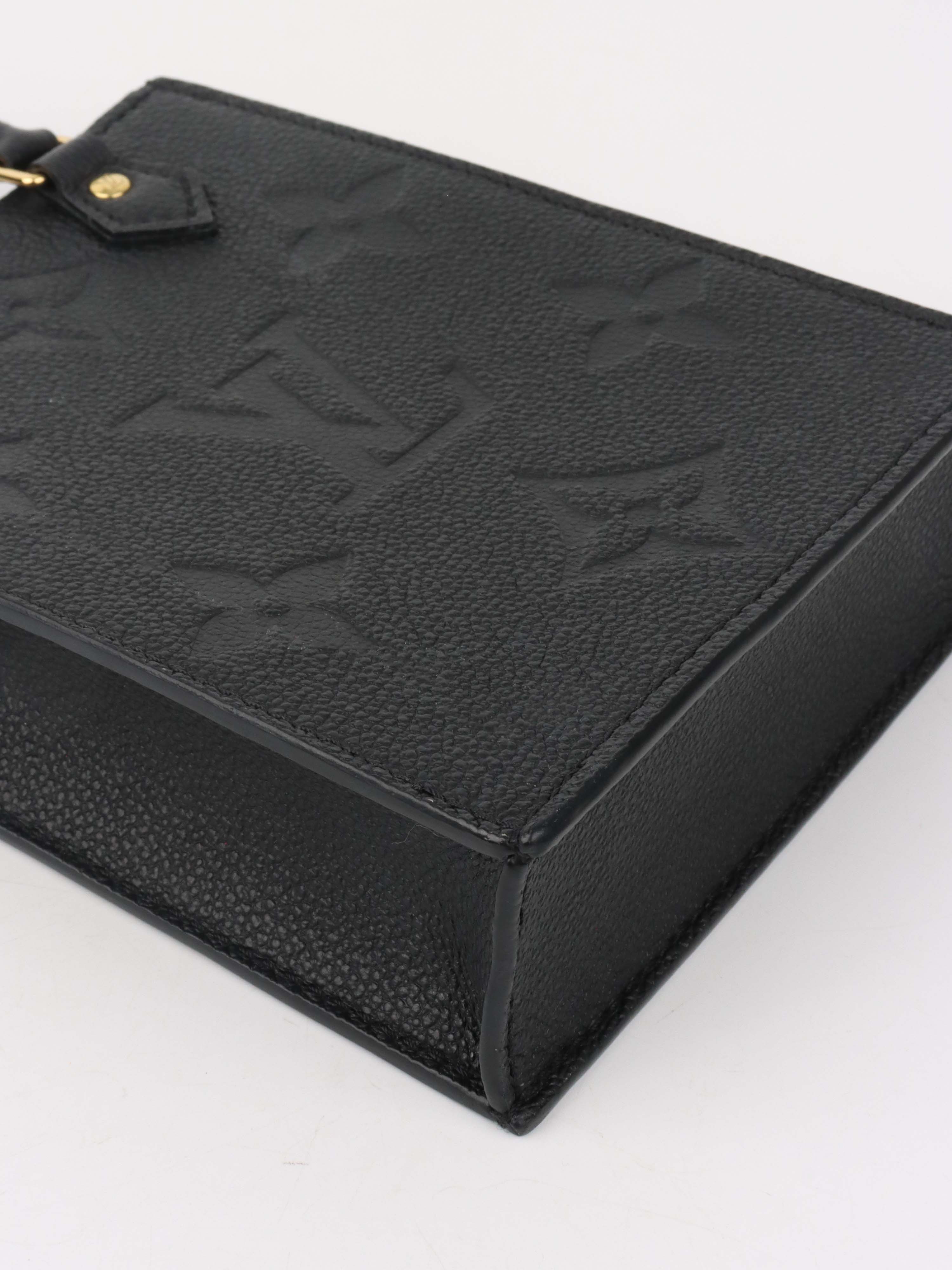 Louis Vuitton Black Mini Sac Plat.