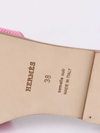 Hermes Sandales Oran Lizard Pink.