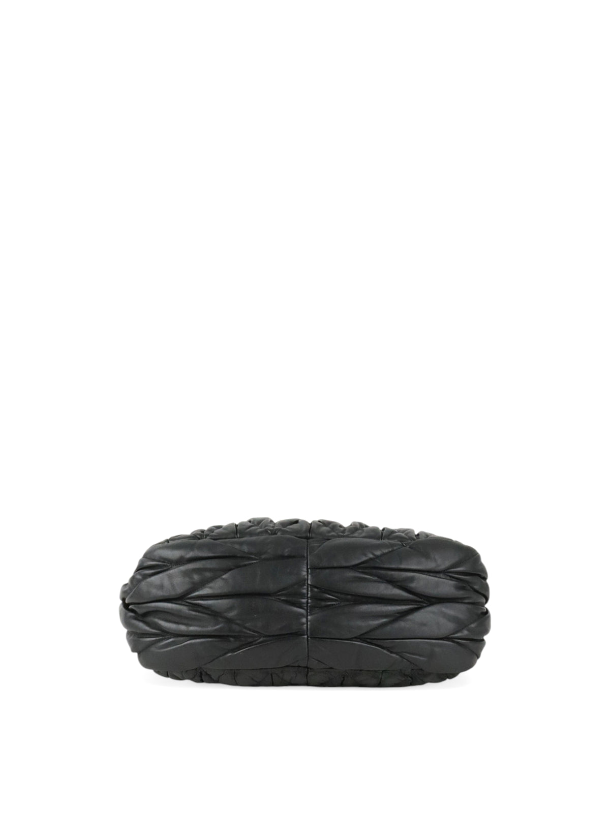 Miu Miu Black Matelasse Nappa Leather Shoulder Bag