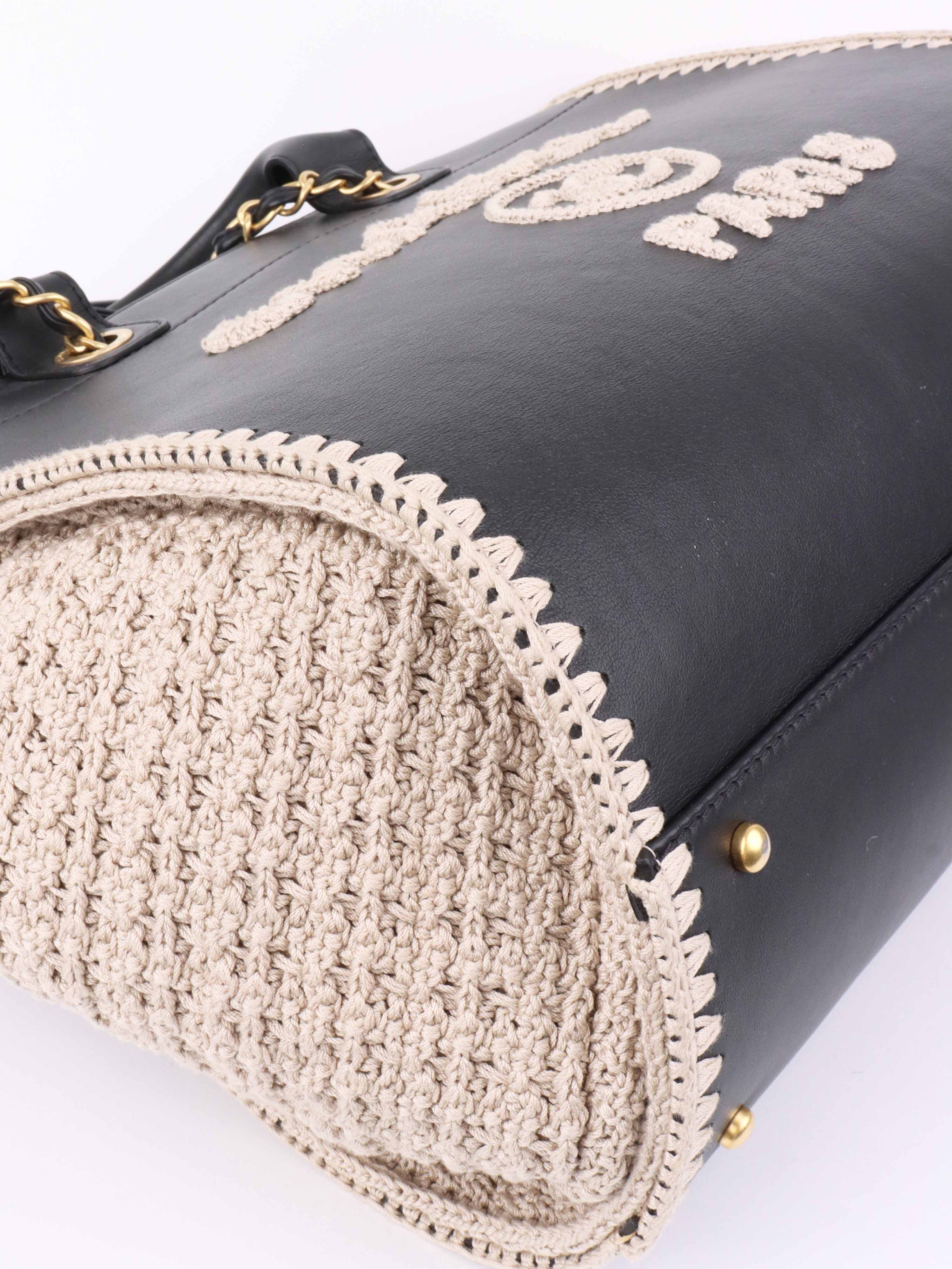 Chanel Black & Raffia Deauville Tote.