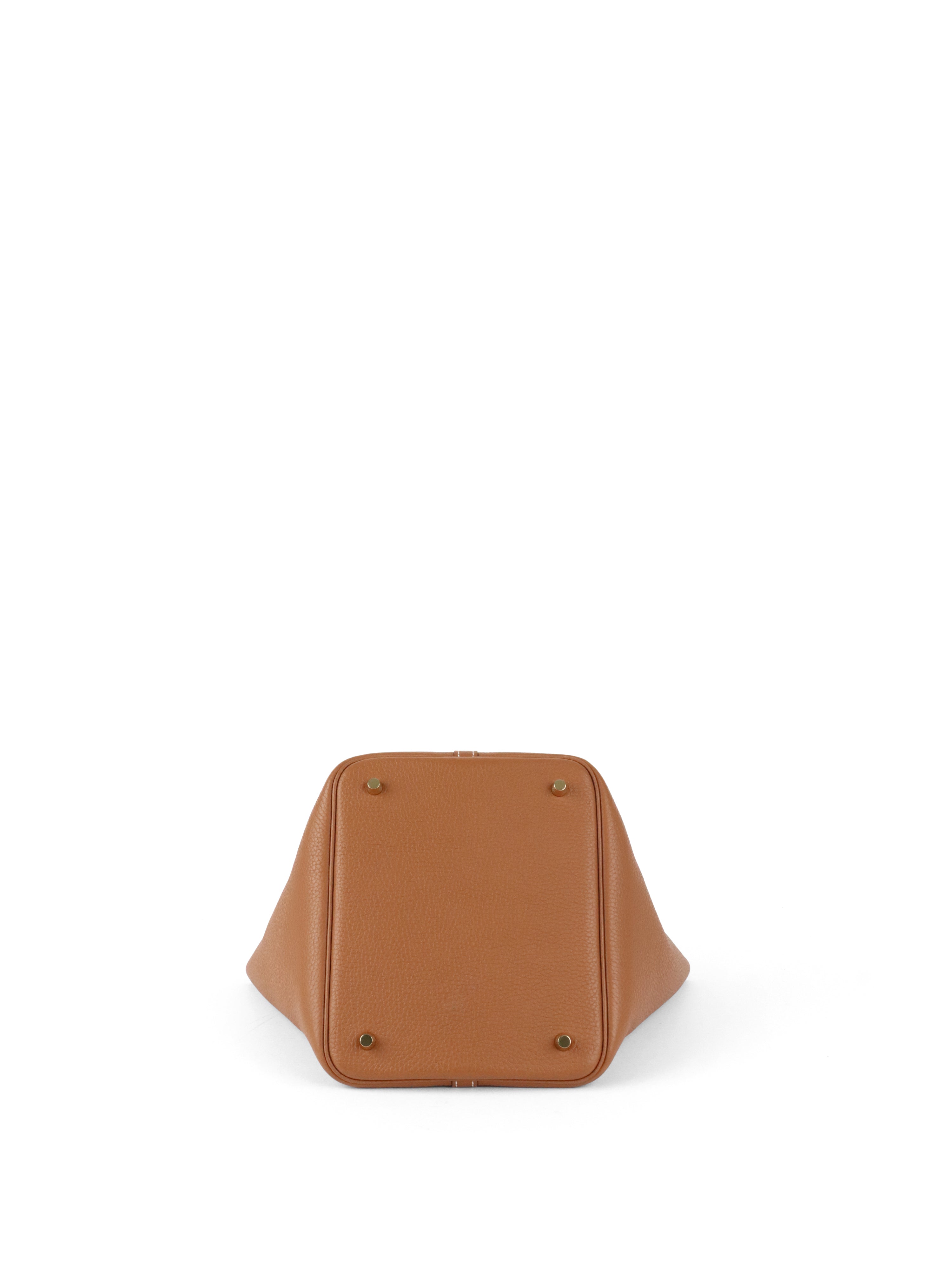Hermes Picotin 22 Gold Taurillon Clemence Stamp U GHW