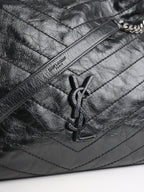 Saint Laurent Black Vintage Leather Niki Shopping Tote