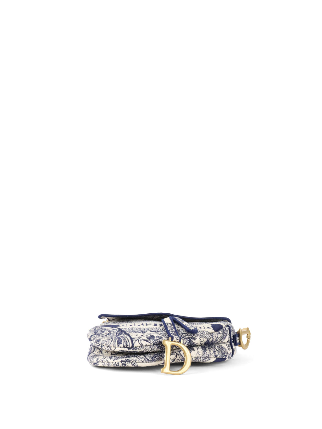 Dior Medium Blue Toile De Jouy Embroidered Saddle Bag