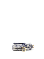 Dior Medium Blue Toile De Jouy Embroidered Saddle Bag