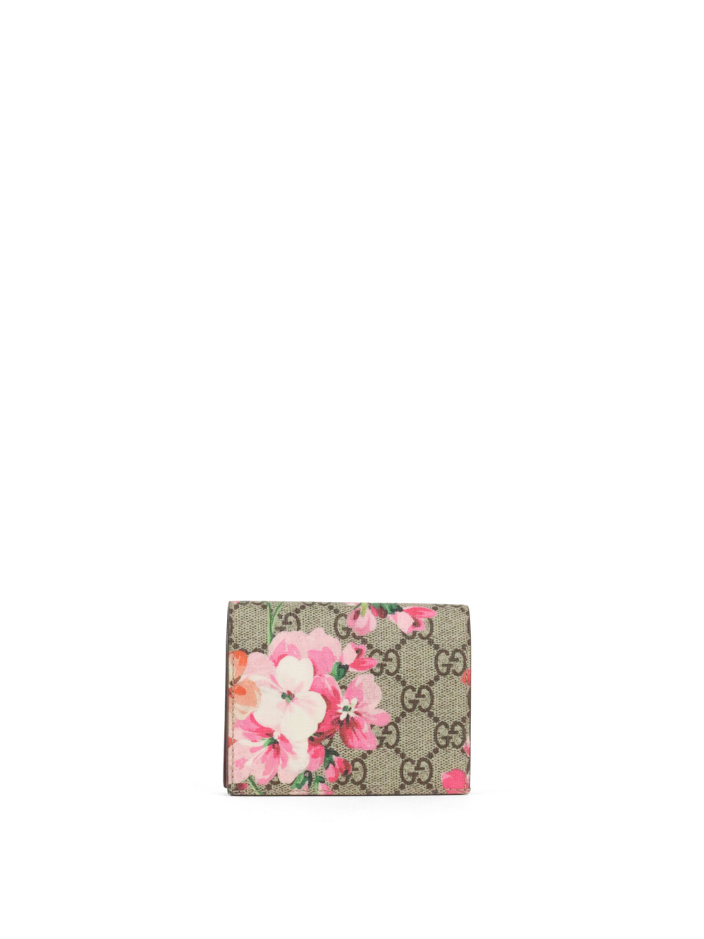 Gucci Ebony & Pink Bloom Supreme Fold Wallet