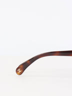 Chanel Brown Tortoise Hexagonal Gradient Sunglasses