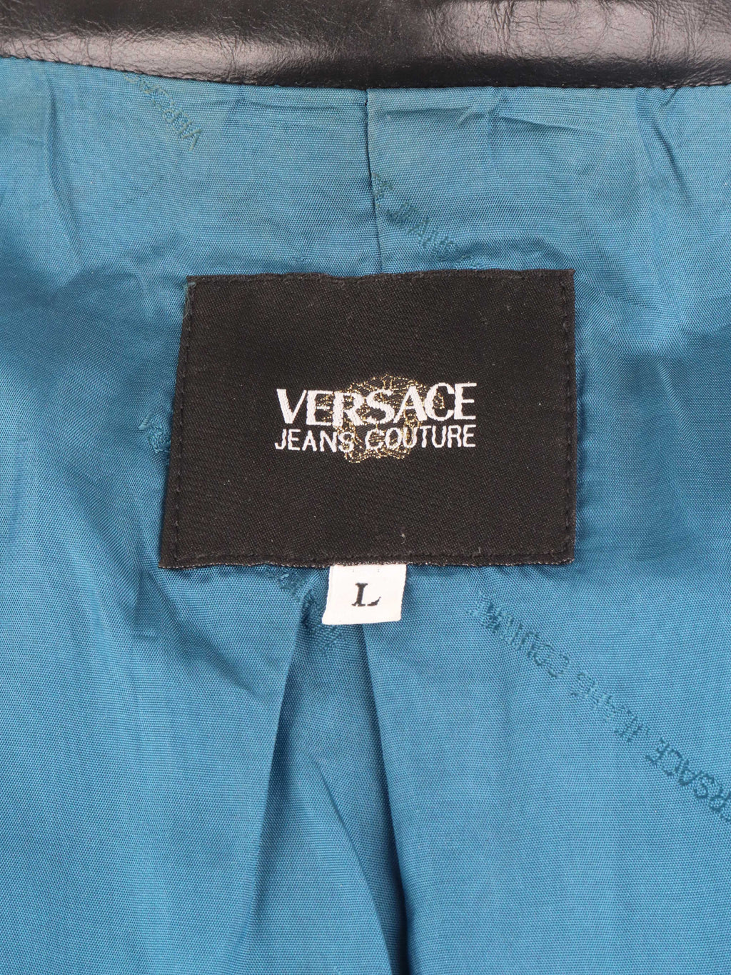 Versace Black Men's Leather Jacket.