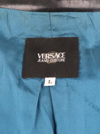 Versace Black Men's Leather Jacket.