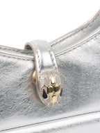 Bvlgari Metallic Silver mini Serpenti Shoulder Bag.