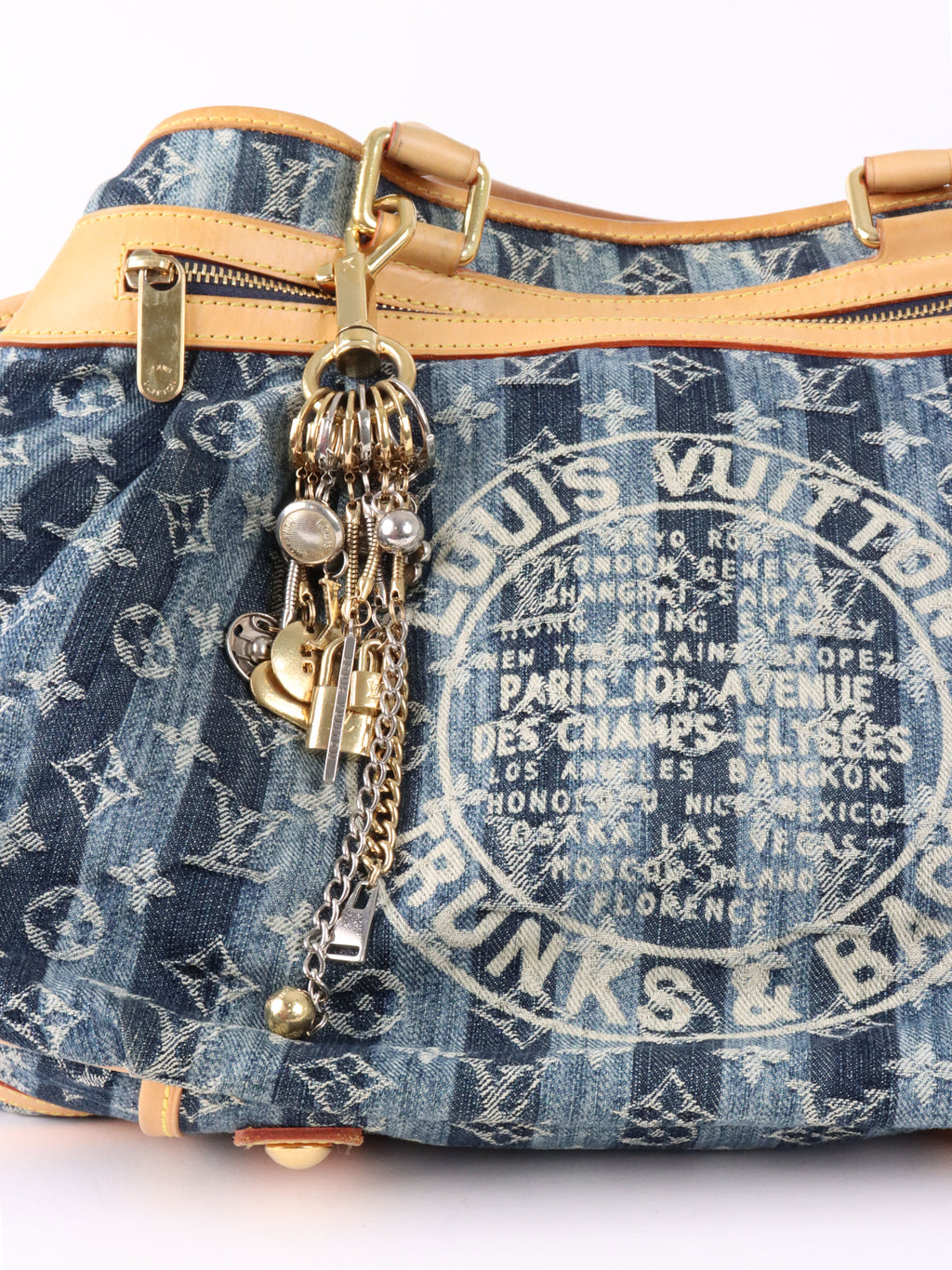 Louis Vuitton Vintage Cabas Raye 2006 Tote Bag.