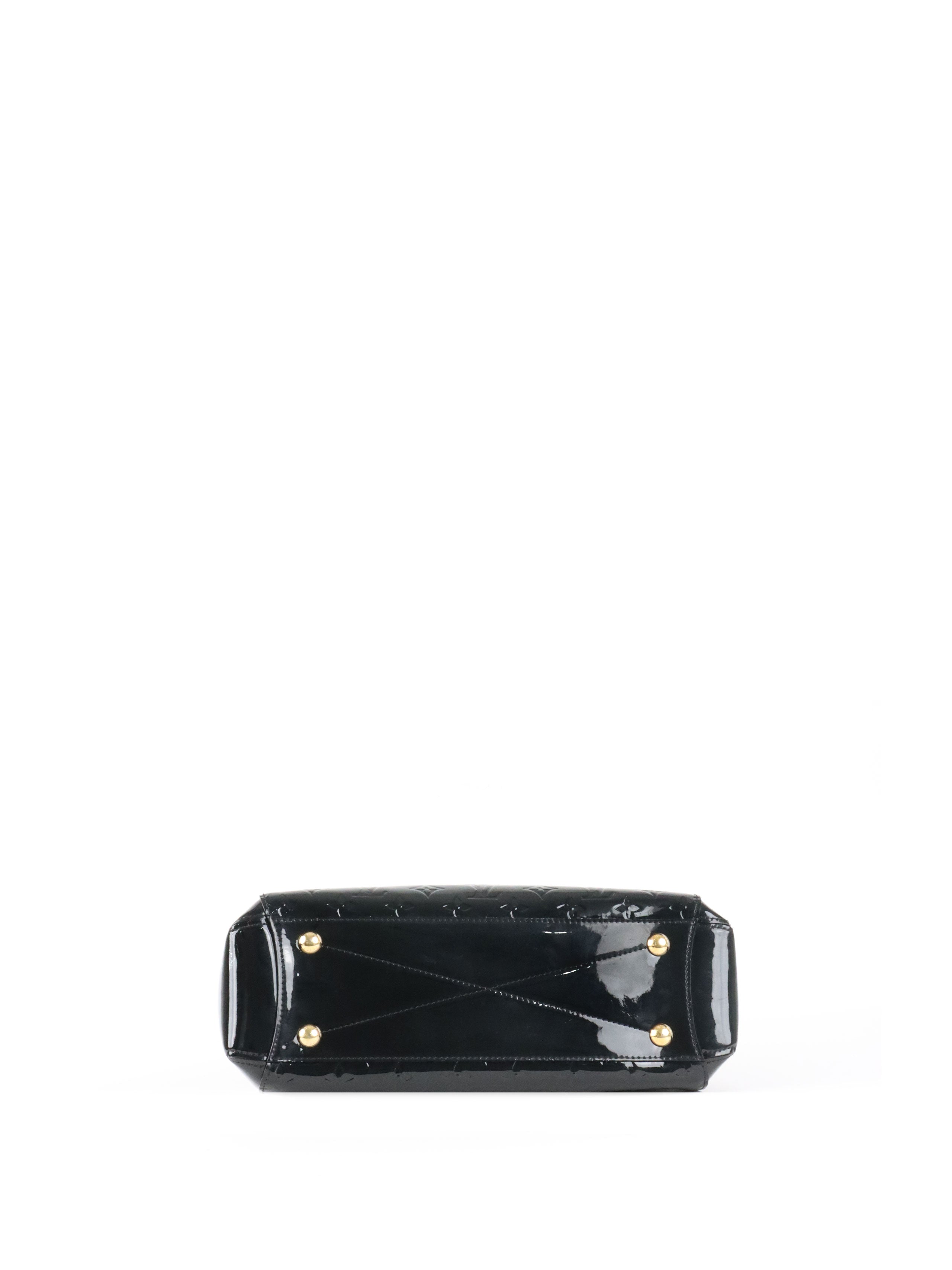 Louis Vuitton Black Monogram Vernis Montaigne MM Satchel Bag