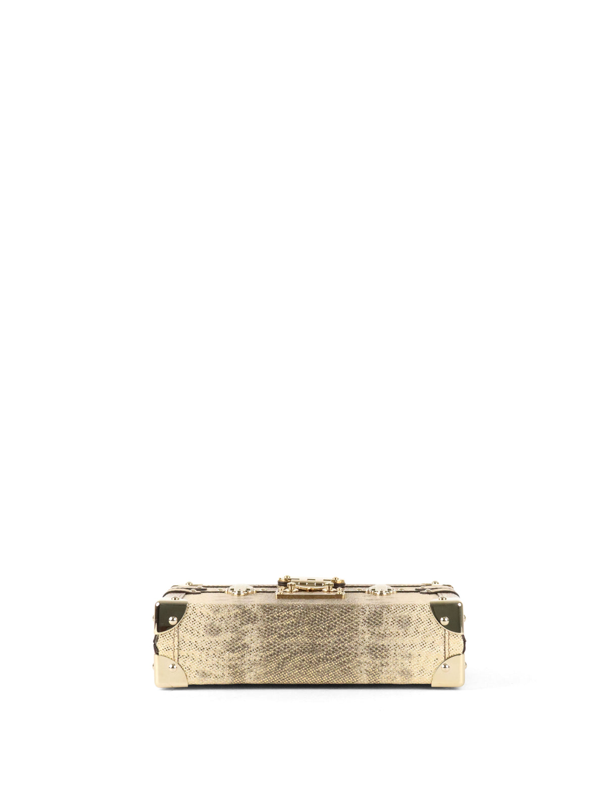Louis Vuitton Metallic Gold Lizard Petite Malle