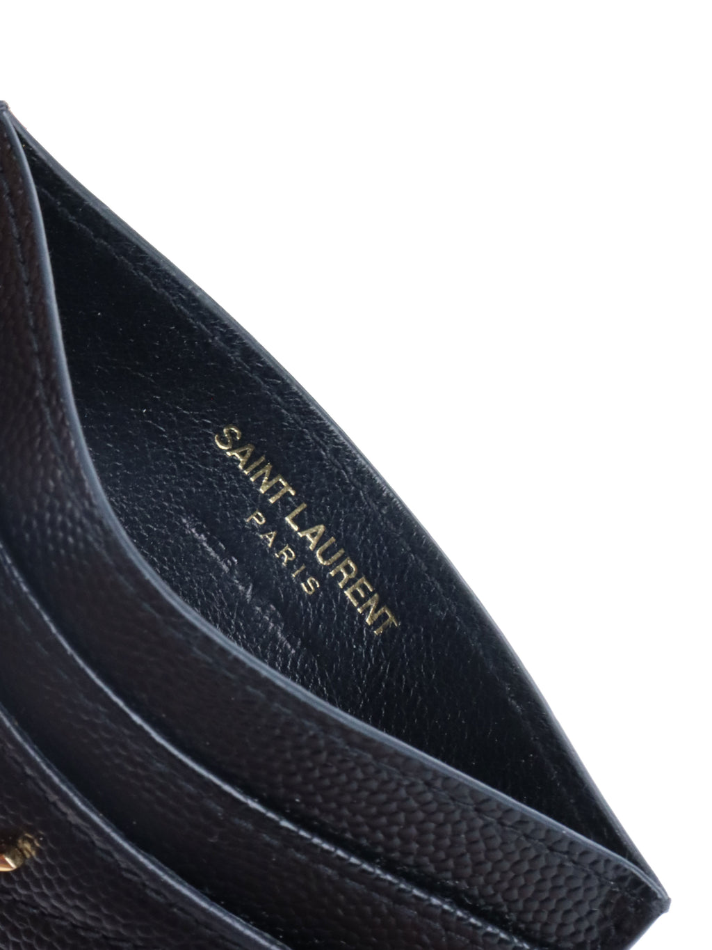 Saint Laurent Black Cassandre Matelasse Card Holder