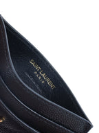 Saint Laurent Black Cassandre Matelasse Card Holder