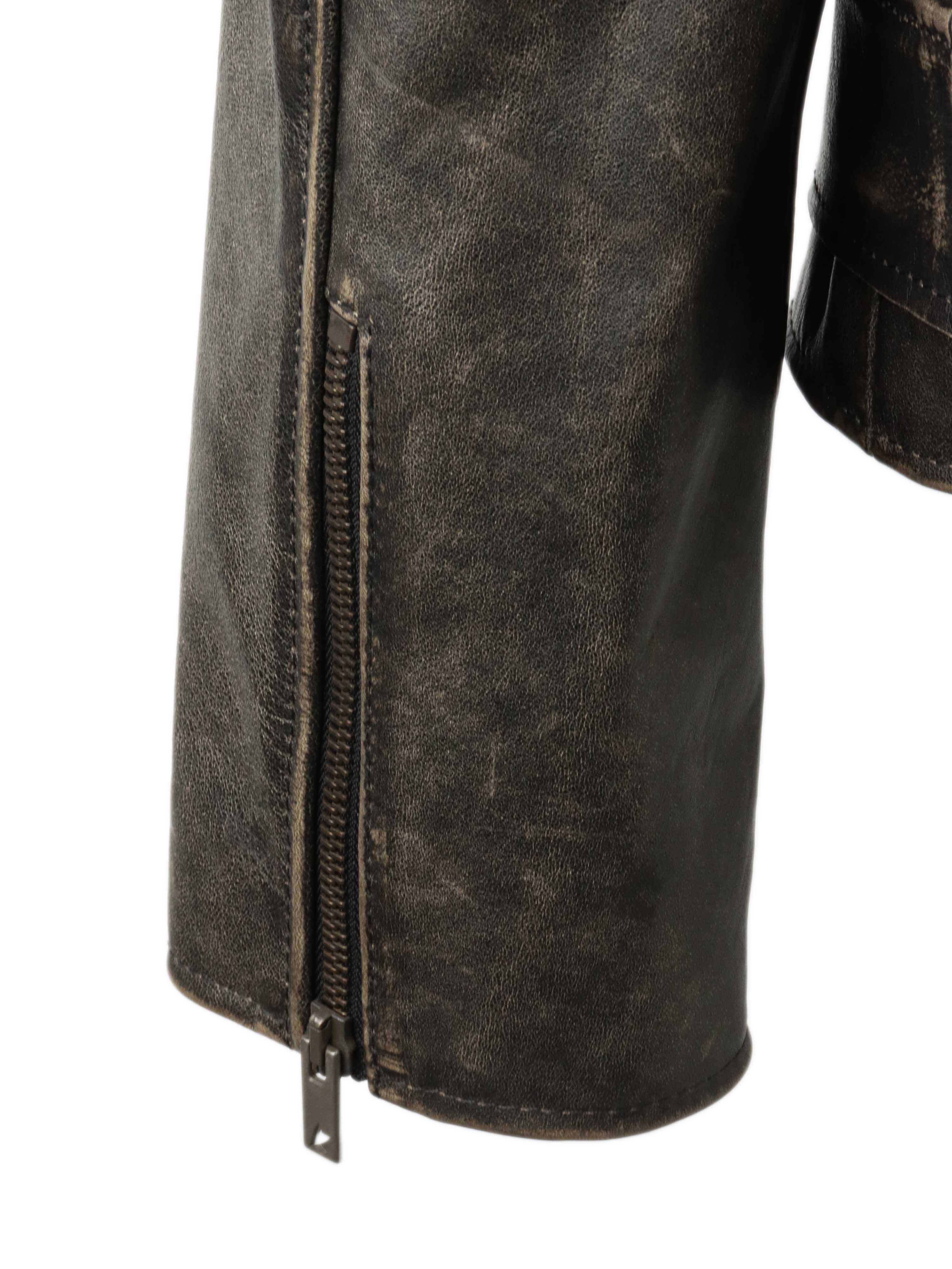 Golden Goose Mens Leather Biker Jacket.