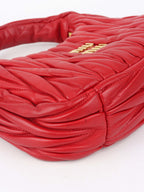 Miu Miu Small Red Wander Matelassé Bag.