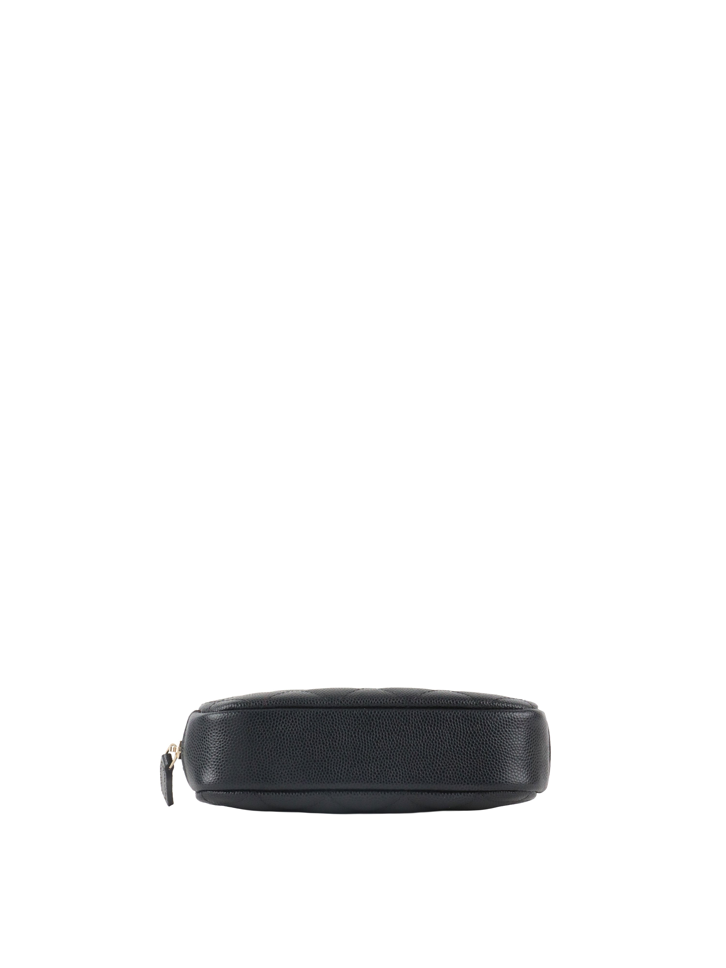 Chanel Small Black Caviar Quilted Cosmetic Pouch