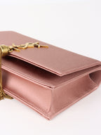 Saint Laurent Pink Satin Small Kate Tassel Bag GHW