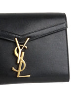 Saint Laurent Black Cassandra Wallet on Chain