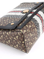 Burberry Monogram Stripe E-Canvas Note Crossbody Bag