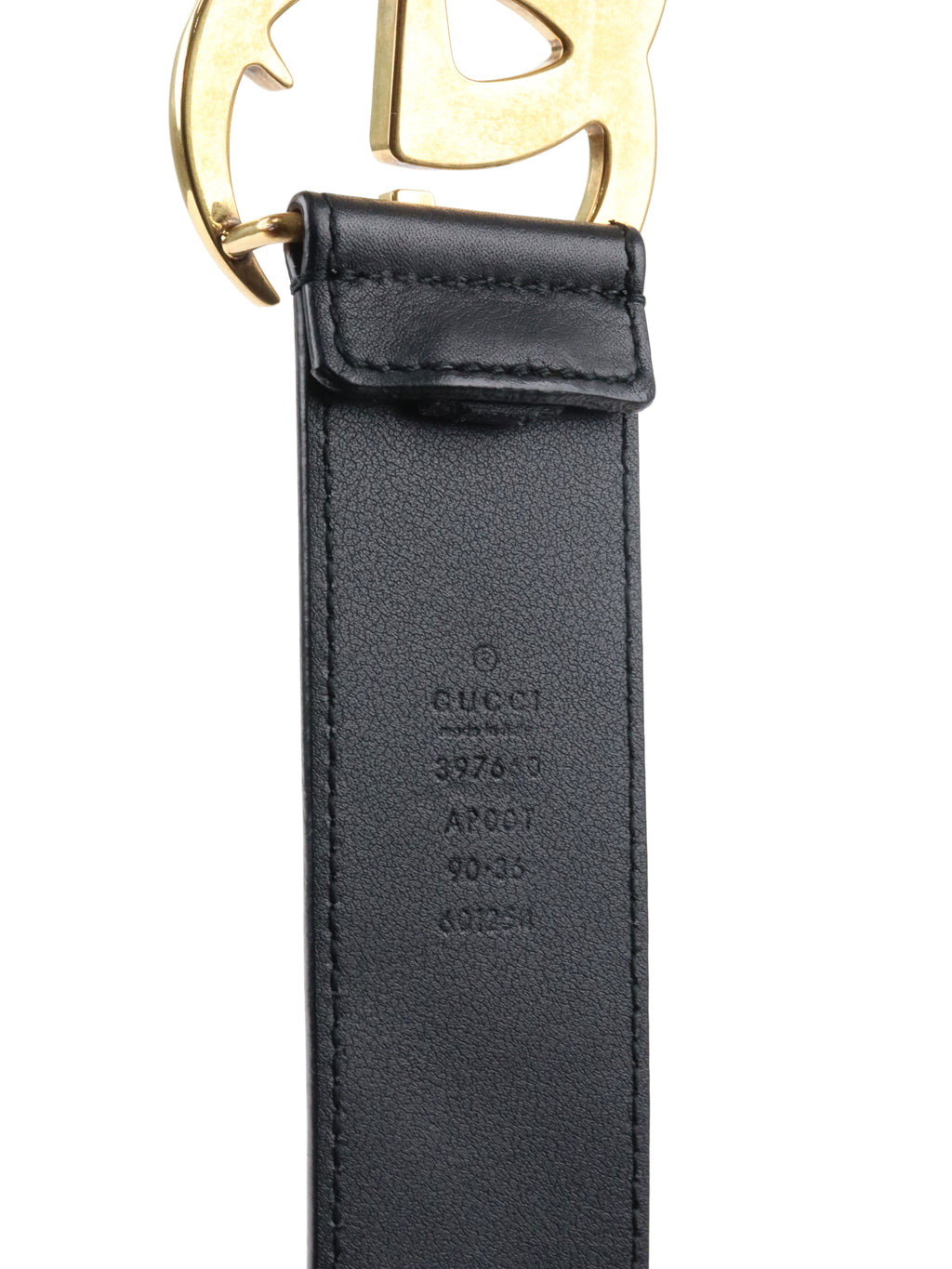 Gucci Black GG Marmont Wide Belt Size 90