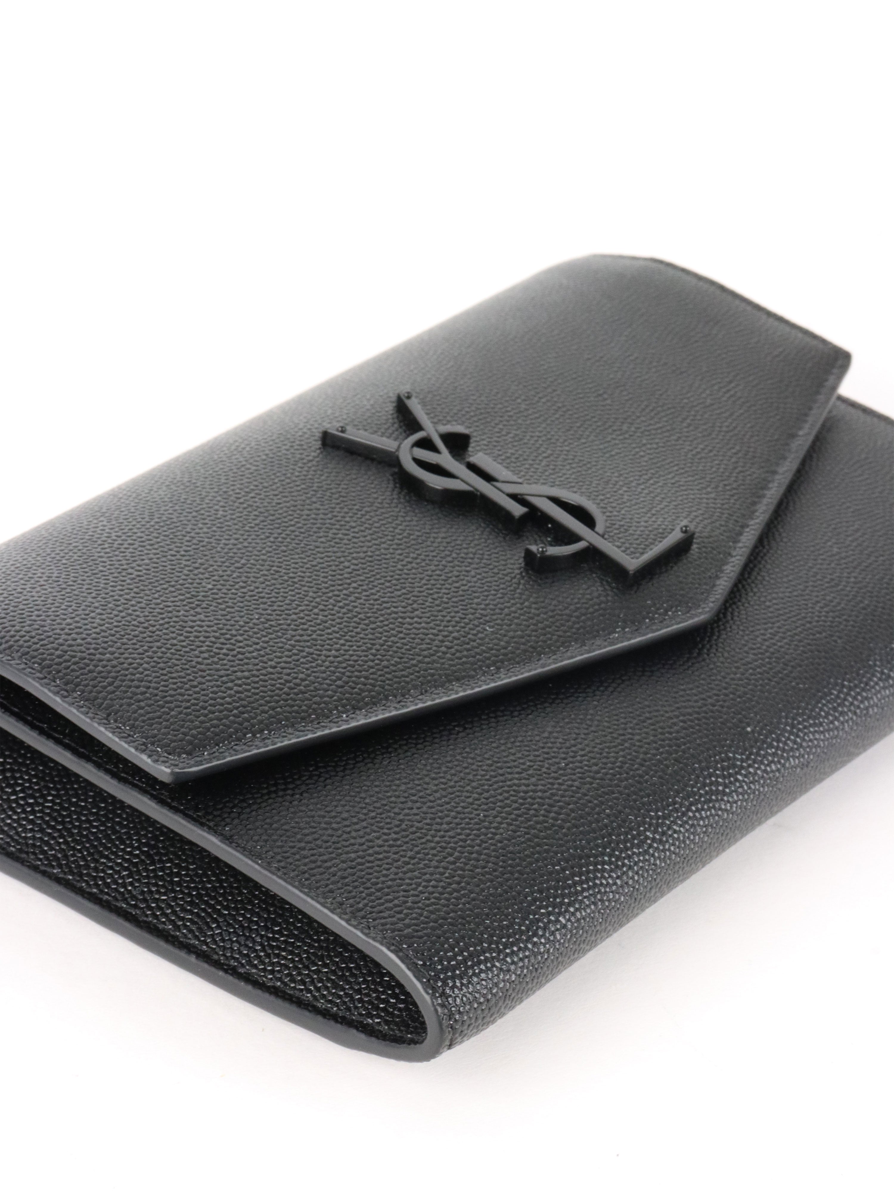 Saint Laurent Black Uptown Chain Wallet.