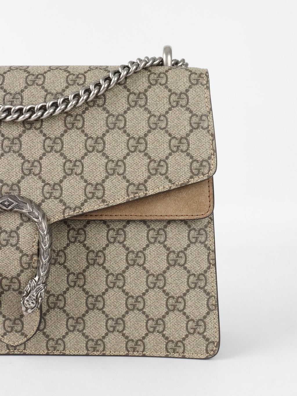 Gucci Ebony Medium GG Supreme Dionysus Shoulder Bag