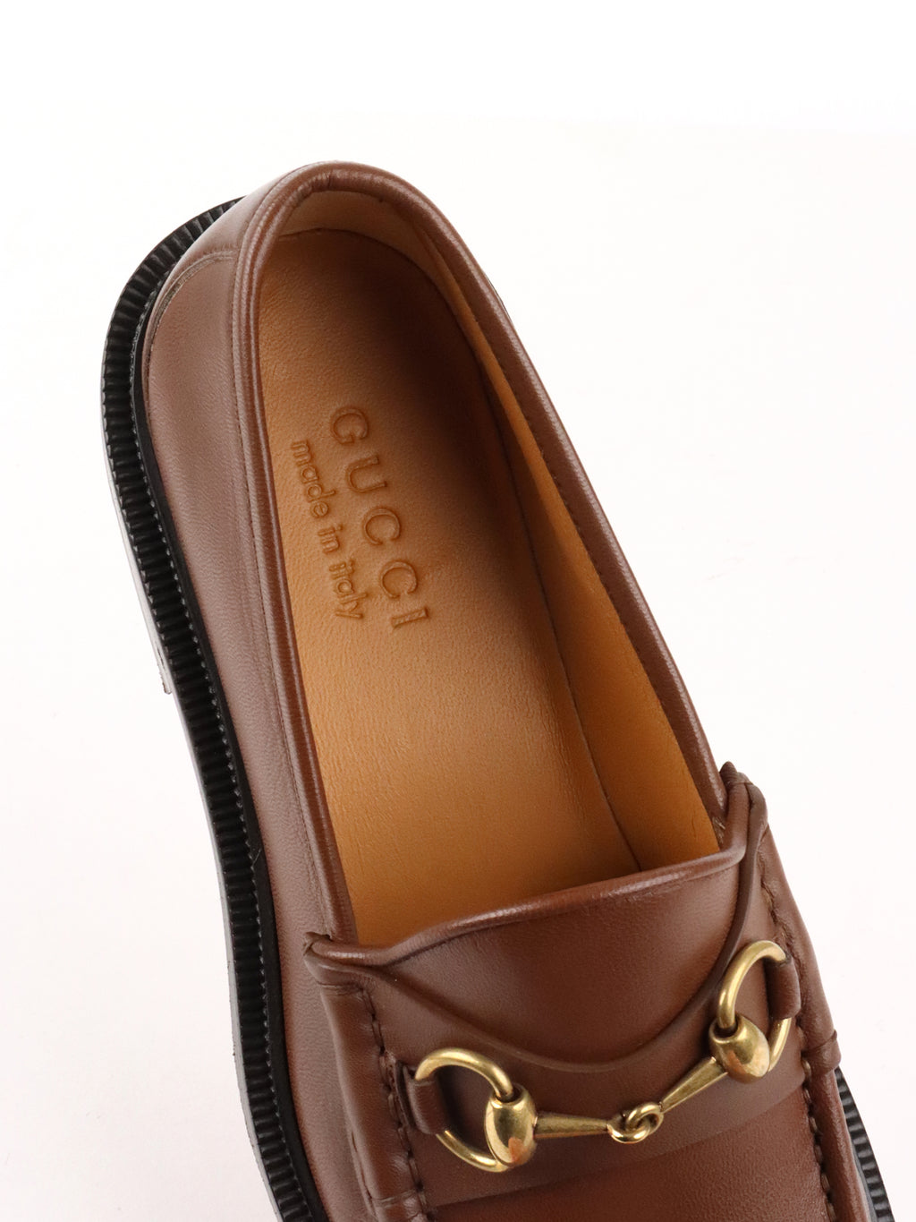 Gucci Men's Brown Horsebit Loafer size 5