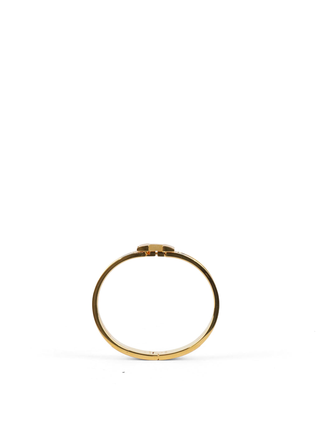 Hermes Noir Clic H Bracelet GHW
